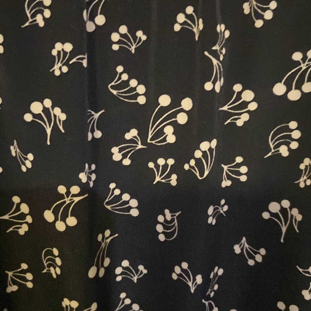 Gap Black & Beige Floral Mini Dress 3/4 Sleeves SZ M pockets Like New, Cute! - Picture 4 of 11
